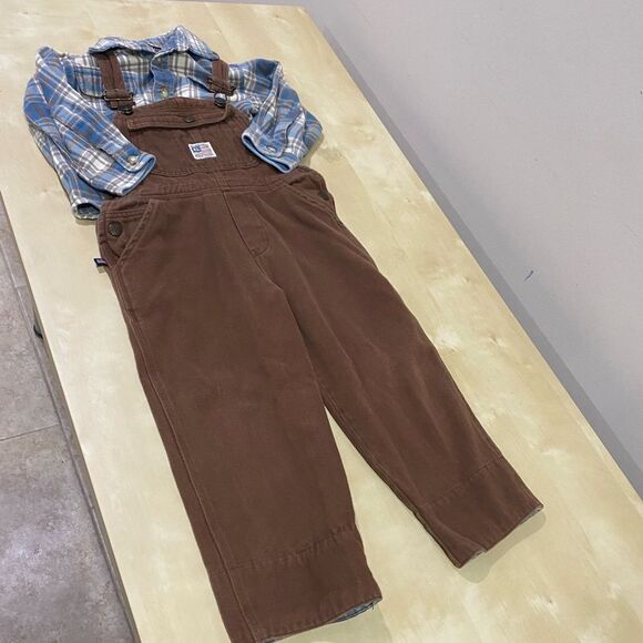 Ralph Lauren Brown Matching Set Overalls - Picture 2 of 8